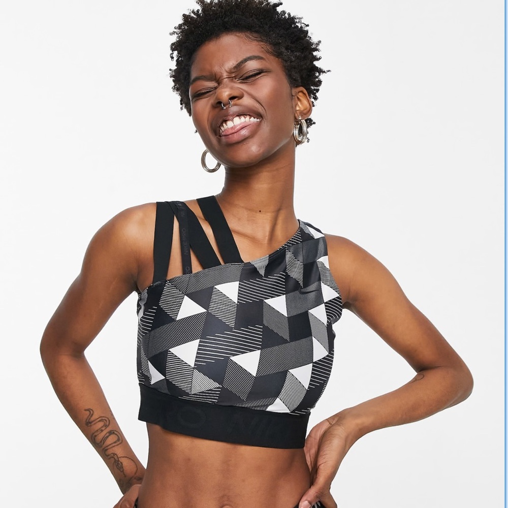 Nike X Serena Design geo print one shoulder top M